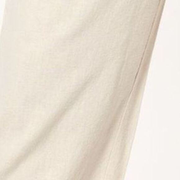 Denim & Co. Women's Petite Pants PXL Naturals Linen Blend Straight White A647756 - Picture 2 of 4